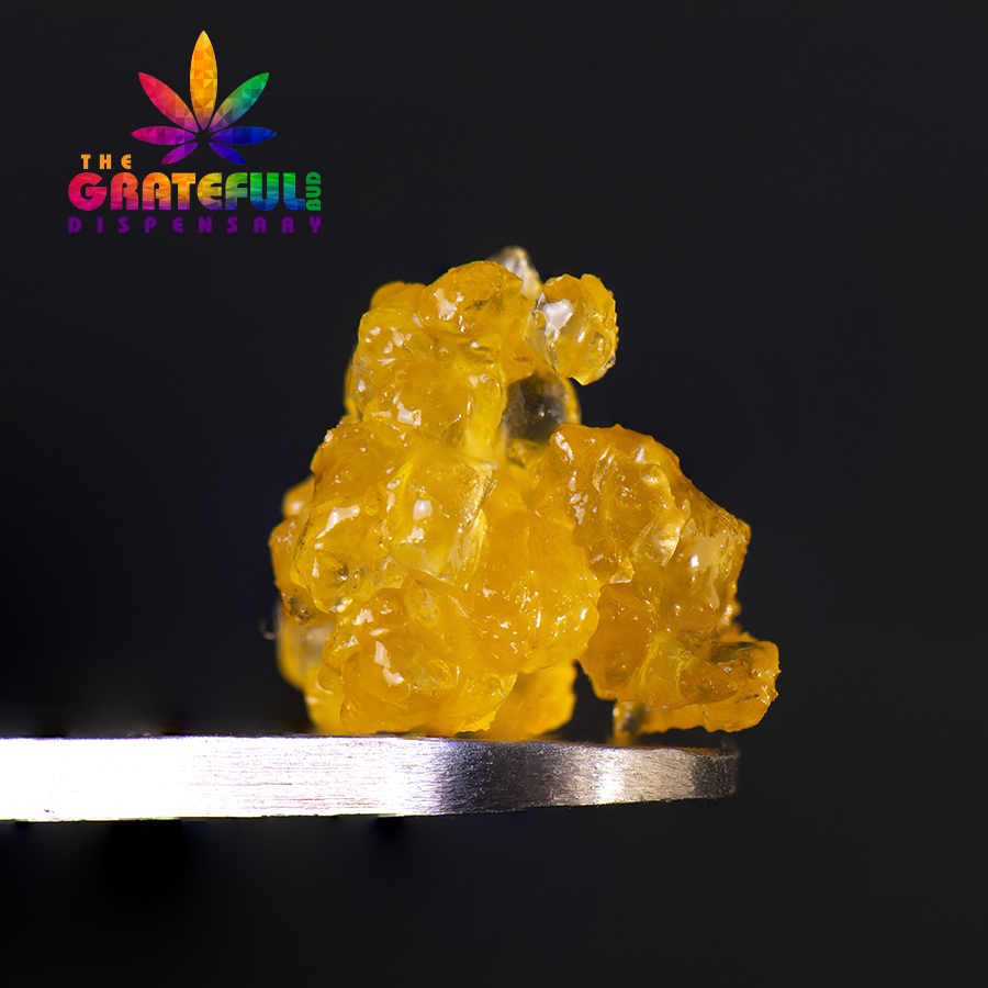 product photography of cbd shatter featured as a social media post