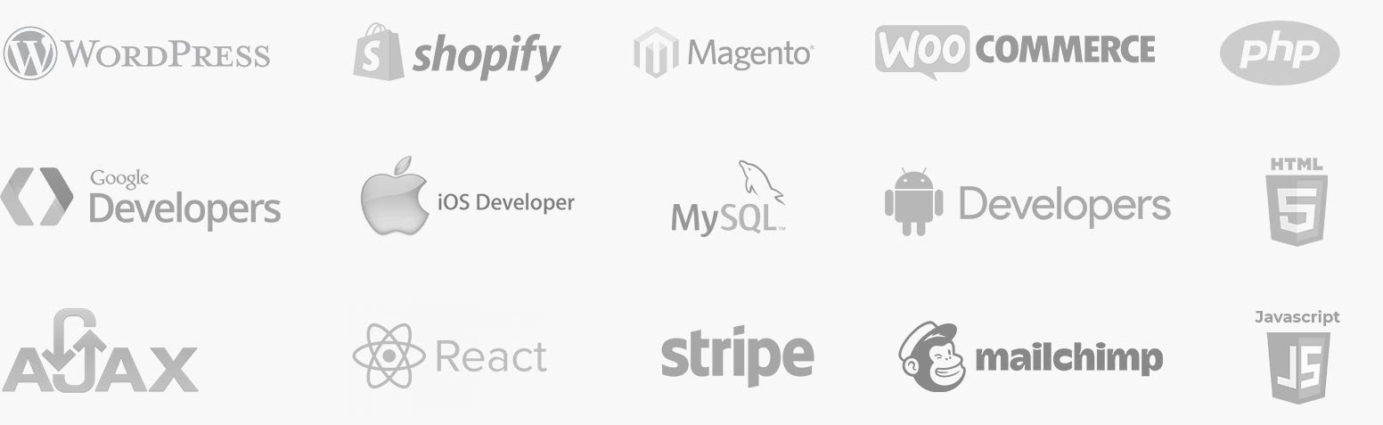 list of third party brands we work with and integrate into our web design services